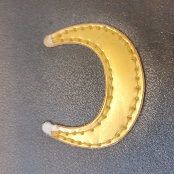 4/$40 "Luna" Black Clutch with Gold Accent - Picture 4 of 12